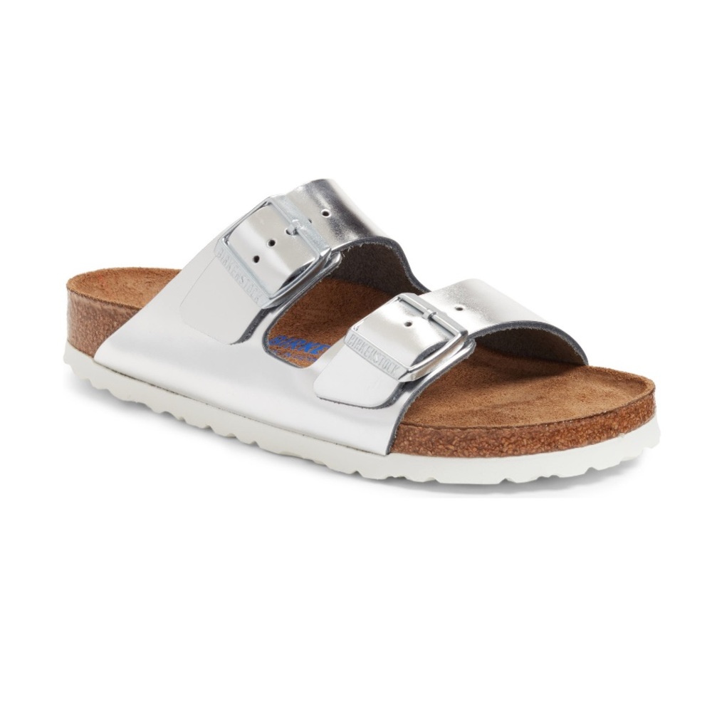 Birkenstock - Arizona Metallic Silver Leather